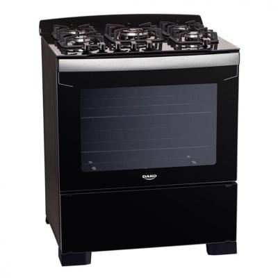 Fogão Dako Diplomata 5 Bocas/Forno 100l Preto Bvolt