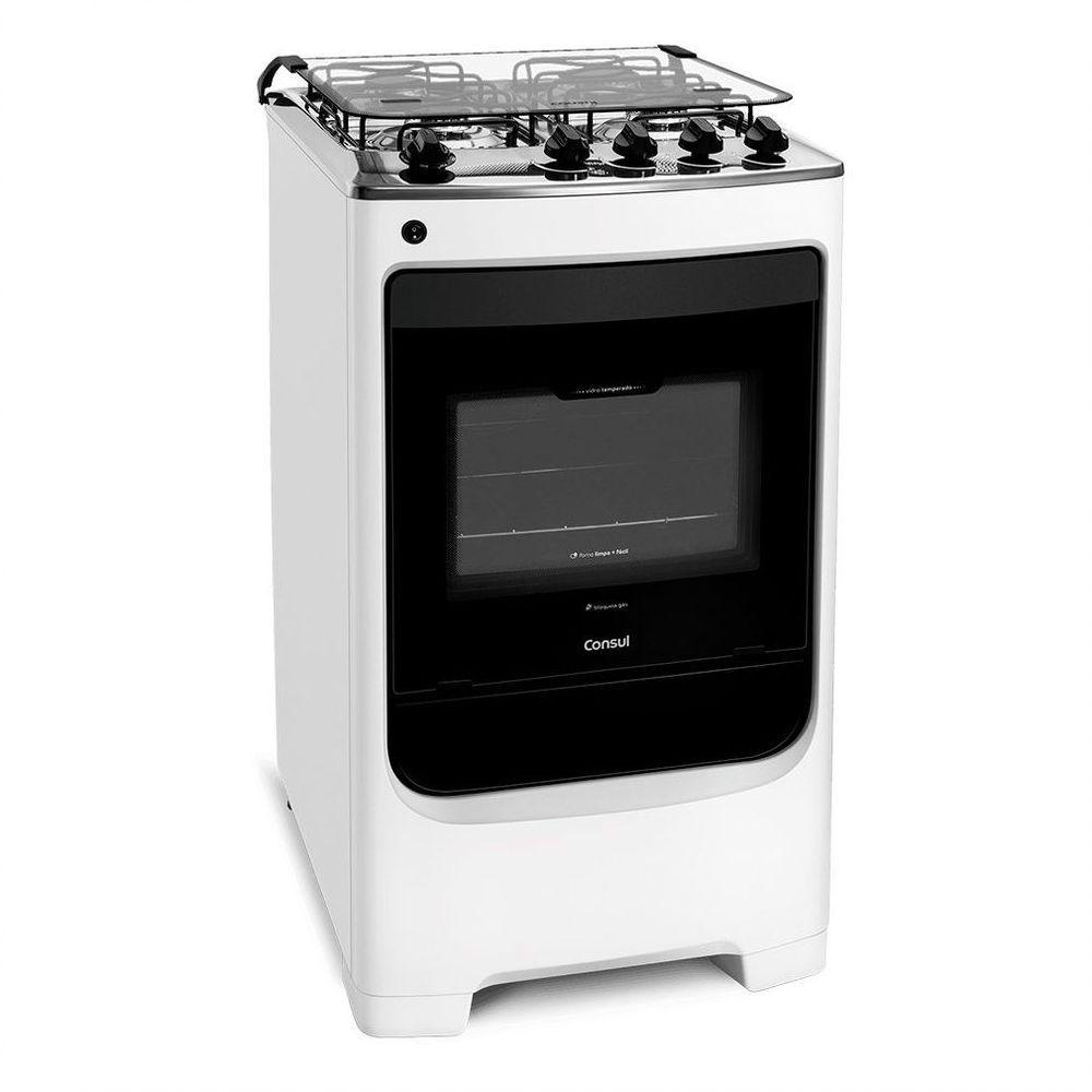 Fogão De Piso Consul Facilita 4 Bocas Cfo4nab Branco Bivolt - 1