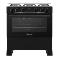 Fogão De Piso Atlas 5 Bocas Monaco Plus Preto Bvolt - 1