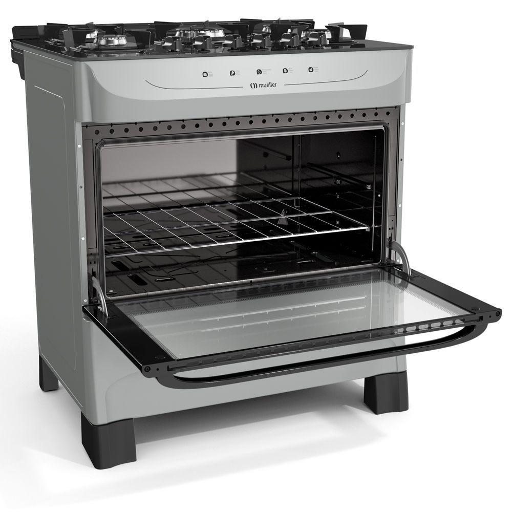 Fogão Mueller Titânio 5 Bocas Com Mesa De Vidro E Acendimento Mfv5bb - 3