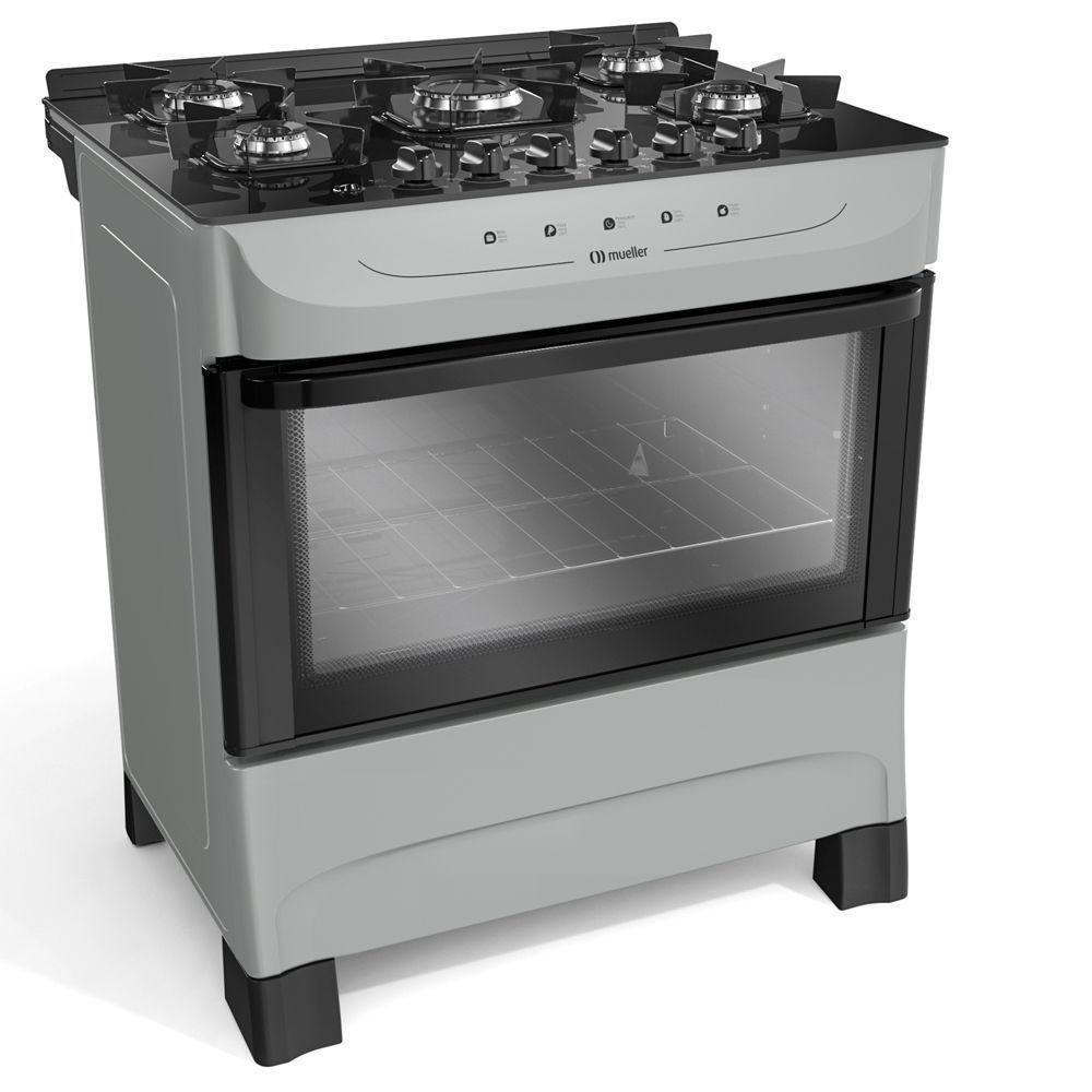 Fogão Mueller Titânio 5 Bocas Com Mesa De Vidro E Acendimento Mfv5bb - 4