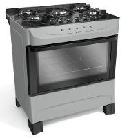 Fogão Mueller Titânio 5 Bocas Com Mesa De Vidro E Acendimento Mfv5bb