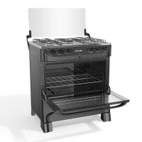 Fogão Mueller 5 Bocas Preto Fosco Com Mesa De Inox E Acendimento Mfi5bb Preto Fosco - 6