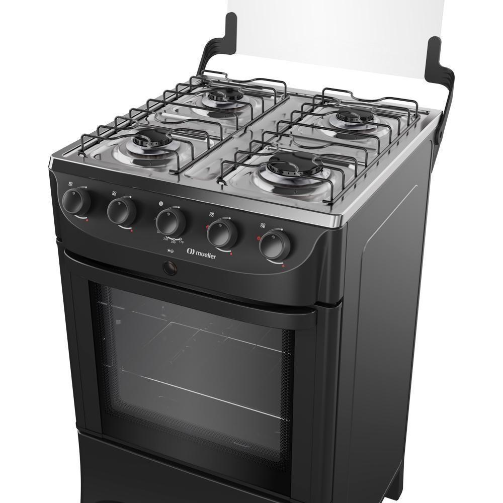Fogão Mueller 4 Bocas Branco Com Acendimento Automático Mfi4bb Preto Fosco - 2
