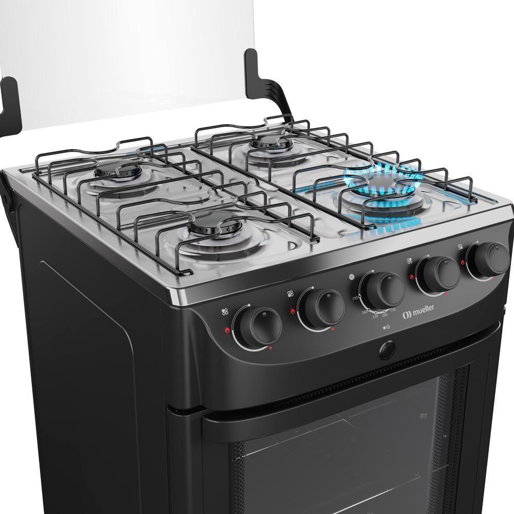 Fogão Mueller 4 Bocas Branco Com Acendimento Automático Mfi4bb Preto Fosco - 5