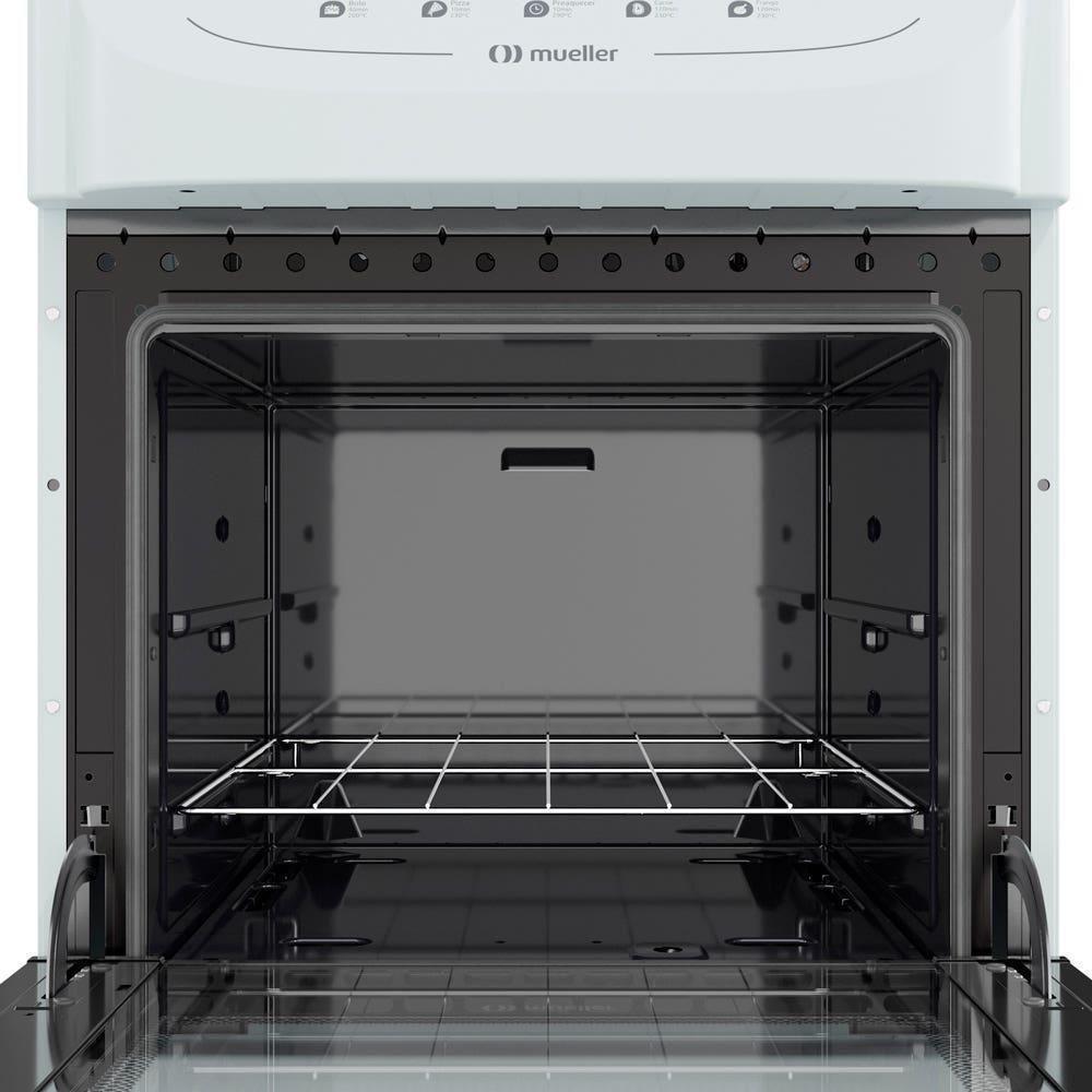 Fogão Mueller Branco 4 Bocas Com Mesa De Vidro E Acendimento Mfv4bb - 3