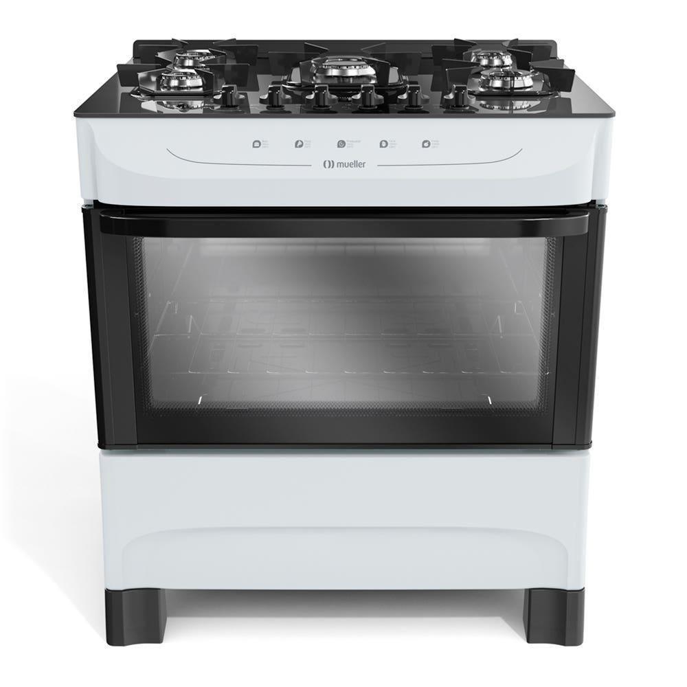 Fogão Mueller Branco 5 Bocas Com Mesa De Vidro E Acendimento Mfv5bb - 4