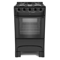 Fogão Mueller Preto Fosco 4 Bocas Com Mesa Esmaltada E Acendimento Mfi4bc Preto Fosco - 1