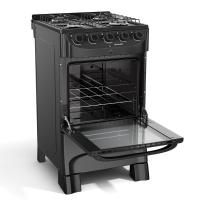 Fogão Mueller Preto Fosco 4 Bocas Com Mesa Esmaltada E Acendimento Mfi4bc Preto Fosco - 5