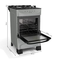 Fogão Mueller Titânio 4 Bocas Com Mesa De Vidro E Acendimento Mfv4bb - 6