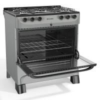 Fogão Mueller Titânio 5 Bocas Com Mesa Esmaltada E Acendimento Mfi5bc