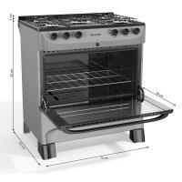 Fogão Mueller Titânio 5 Bocas Com Mesa Esmaltada E Acendimento Mfi5bc - 5