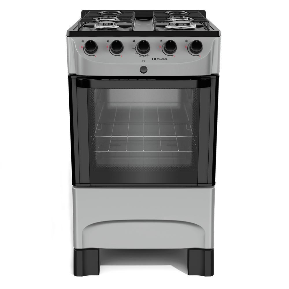 Fogão Mueller Titânio 4 Bocas Com Mesa Esmaltada E Acendimento Mfi4bc - 1