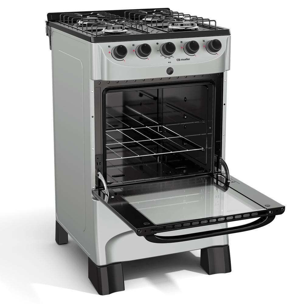 Fogão Mueller Titânio 4 Bocas Com Mesa Esmaltada E Acendimento Mfi4bc - 2