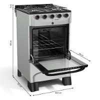 Fogão Mueller Titânio 4 Bocas Com Mesa Esmaltada E Acendimento Mfi4bc - 3