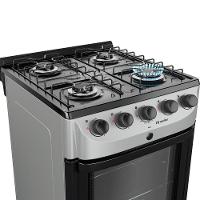 Fogão Mueller Titânio 4 Bocas Com Mesa Esmaltada E Acendimento Mfi4bc