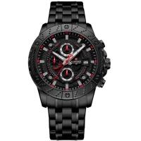 Relógio Masculino Analógico Quartzo Em Aço Inoxidável Impermeavel Vermelho - 1