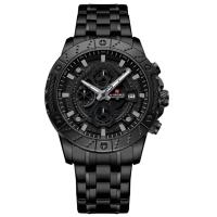 Relógio Masculino Analógico Quartzo Em Aço Inoxidável Impermeavel Preto - 1