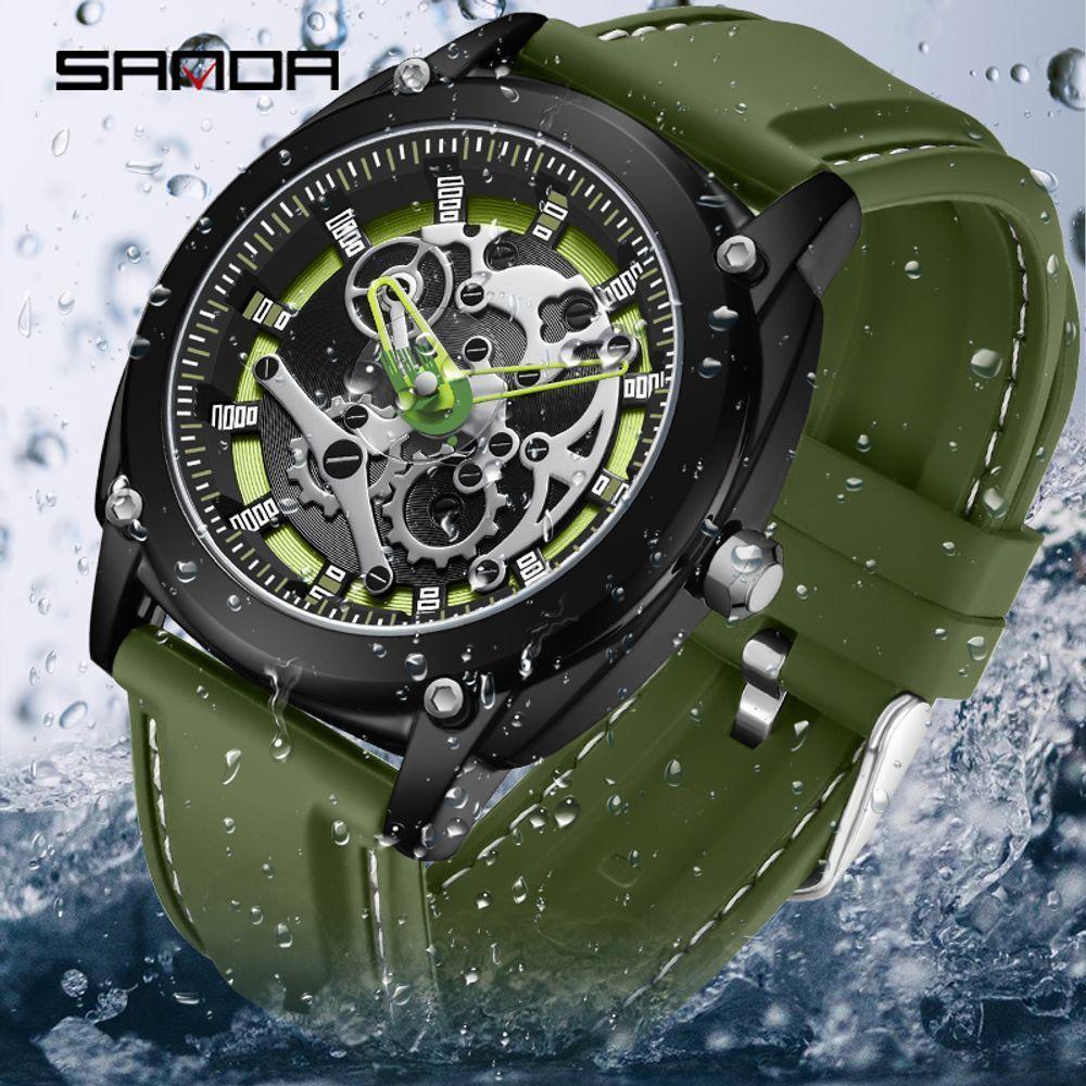 Relógio De Pulso De Quartzotop 50m à Prova D\'água, 3235 Verde - 2