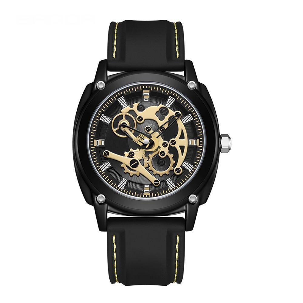 Relógio De Pulso De Quartzotop 50m à Prova D\'água, 3235 Preto Amarelo - 2