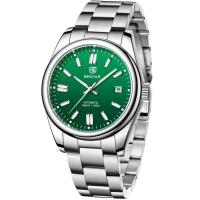Relógio De Pulso Masculino Automático Em Aço Inoxidável Casual à Prova D\' água Verde - 1