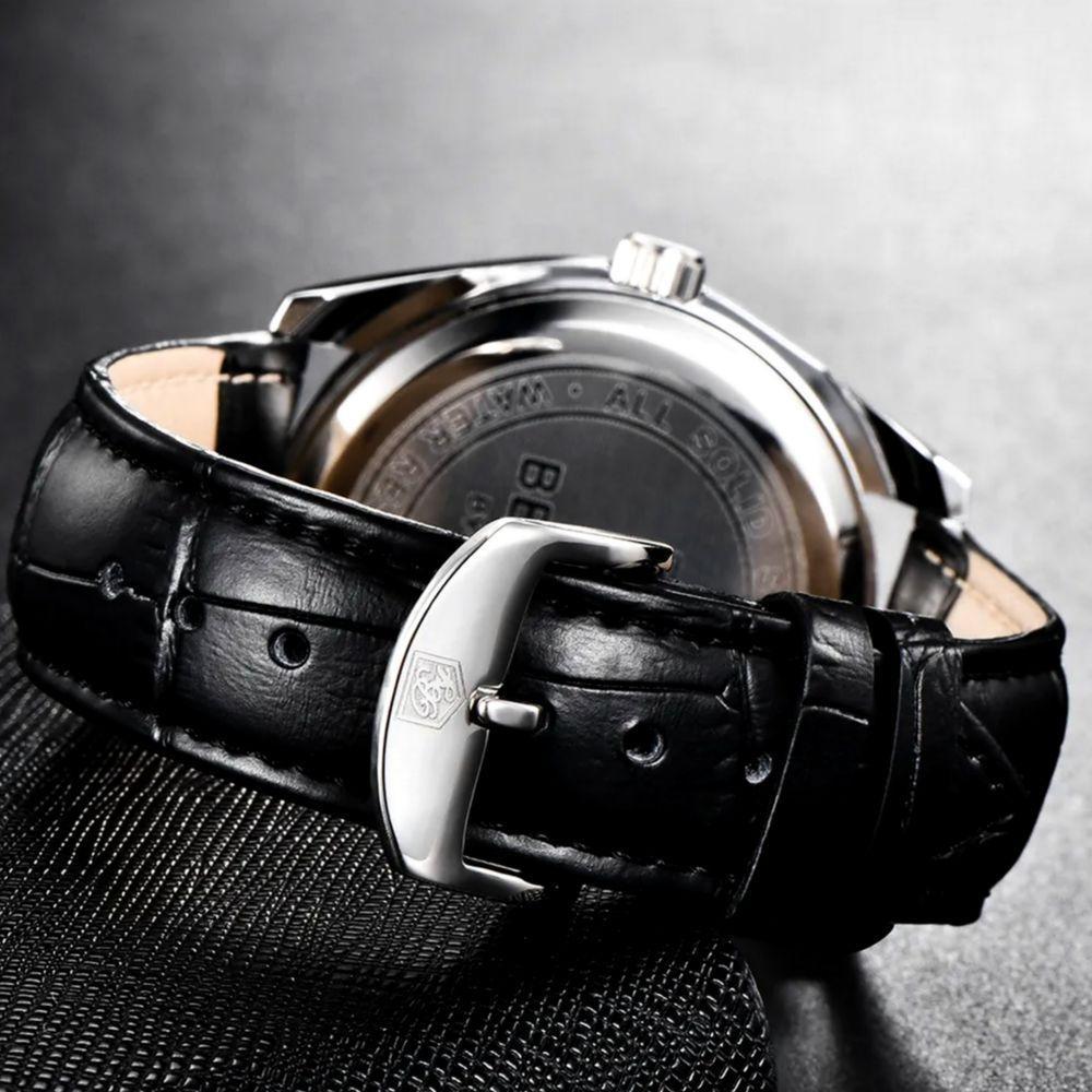 Relógio De Quartzo Masculino Design Classico Esportivo à Prova D\' água Preto - 2