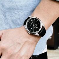 Relógio De Quartzo Masculino Design Classico Esportivo à Prova D\' água Preto - 3