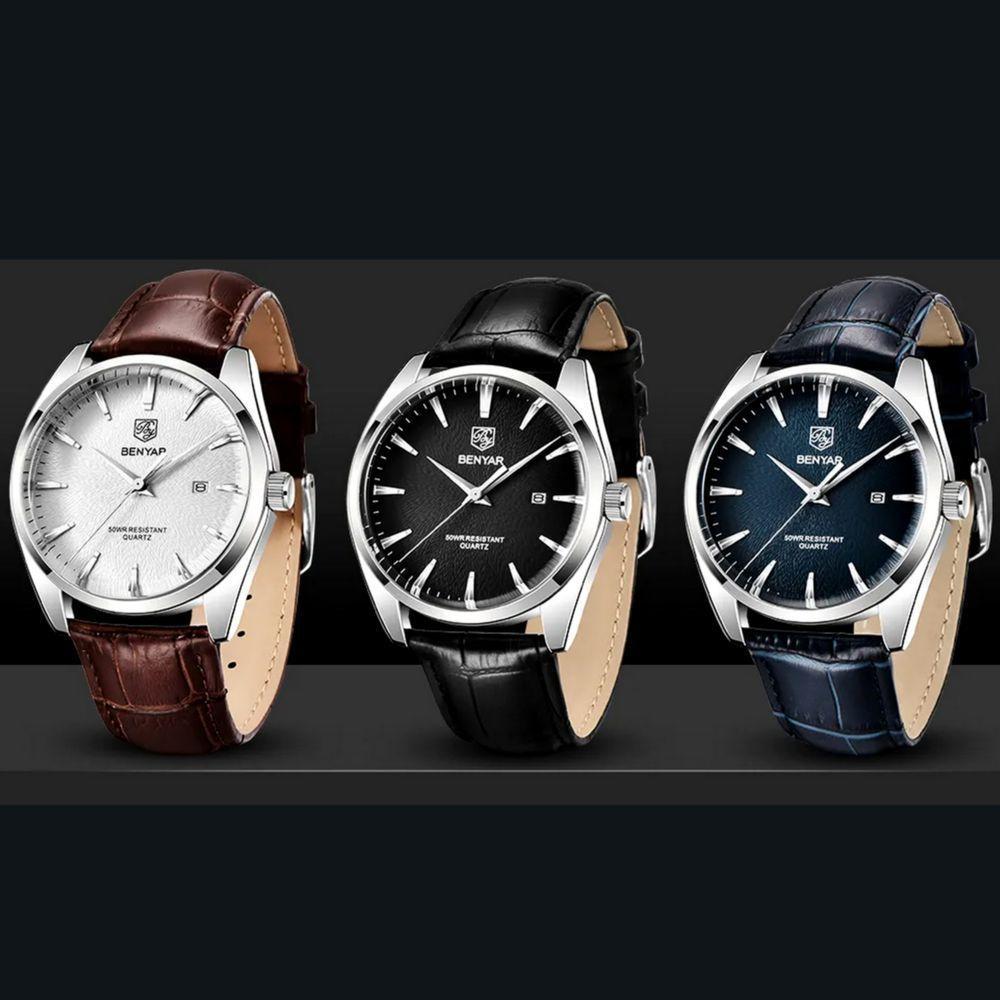 Relógio De Quartzo Masculino Design Classico Esportivo à Prova D\' água Marrom - 4