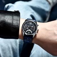 Relógio De Quartzo Esportivo Masculino Design Classico à Prova D\' água Azul - 3