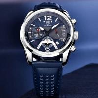 Relógio De Quartzo Esportivo Masculino Design Classico à Prova D\' água Azul - 4