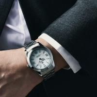 Relógio De Pulso Mecânico Em Aço Inoxidavel Design Esportivo Impermeável Branco - 3