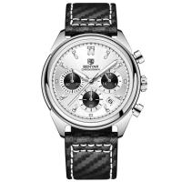 Relógio Masculino Analógico Quartzo Cronógrafo Impermeavel Prata - 1