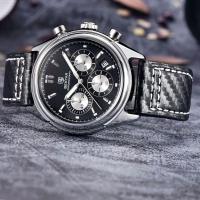 Relógio Masculino Analógico Quartzo Cronógrafo Impermeavel Preto - 2