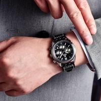 Relógio Masculino Analógico Quartzo Cronógrafo Impermeavel Preto - 3