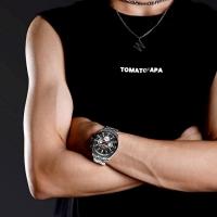 Relógio De Pulso Masculino Quartzo Impermeável Em Aço Inoxidavel Luminoso Prata - 2