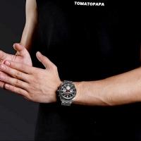 Relógio De Pulso Masculino Quartzo Impermeável Em Aço Inoxidavel Luminoso Prata - 3