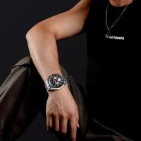 Relógio De Pulso Masculino Quartzo Impermeável Em Aço Inoxidavel Luminoso Prata - 7