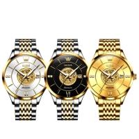 Relógio De Pulso Automático Mecânico Luminoso Aço Inoxidável Impermeável Branco - 3