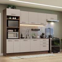 Armário De Cozinha Completa 330cm Rustic/crema Agata Madesa 01 Rustic/crema - 1