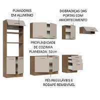 Armário De Cozinha Completa 330cm Rustic/crema Agata Madesa 01 Rustic/crema