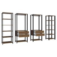 Guarda-roupa Closet Modulado Valencia 4 Gavetas 258cm Rustic-Preto Madesa 01 - 8