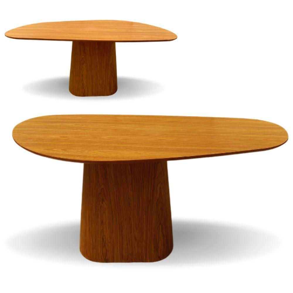 Mesa De Jantar Modelar Orgânica Bumerangue Em Freijo 1.40x90cm - 1