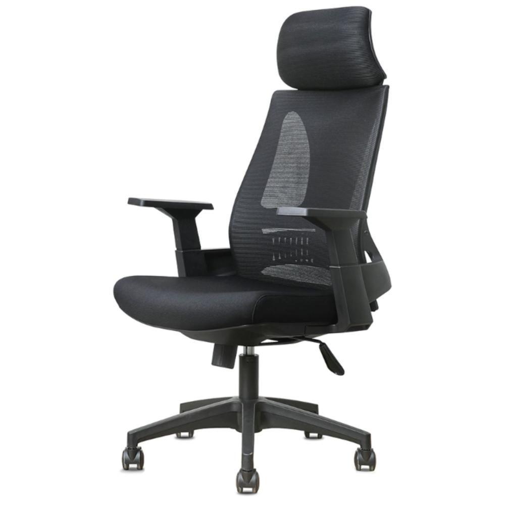 Cadeira Giratória Nr-17 Toledo Rivatti Com Encosto De Cabeça Tela Mesh Preta Base Rodizio Nylon - 1