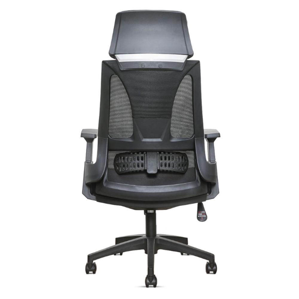 Cadeira Giratória Nr-17 Toledo Rivatti Com Encosto De Cabeça Tela Mesh Preta Base Rodizio Nylon - 2