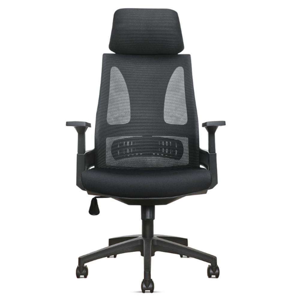 Cadeira Giratória Nr-17 Toledo Rivatti Com Encosto De Cabeça Tela Mesh Preta Base Rodizio Nylon - 3