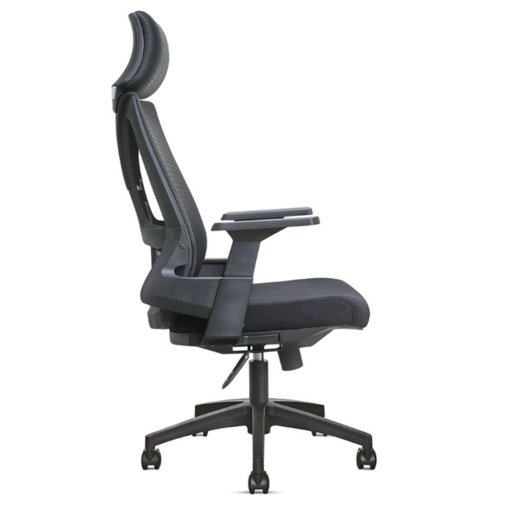 Cadeira Giratória Nr-17 Toledo Rivatti Com Encosto De Cabeça Tela Mesh Preta Base Rodizio Nylon - 4