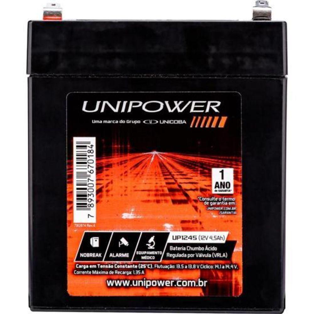 Bateria Estacionária Selada 12v 4,5ah Vrla Up1245 Unipower [f002] - 2