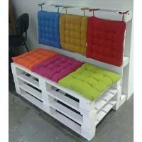 Almofada Futon Decoração 45x45 Cm Cinza Novita