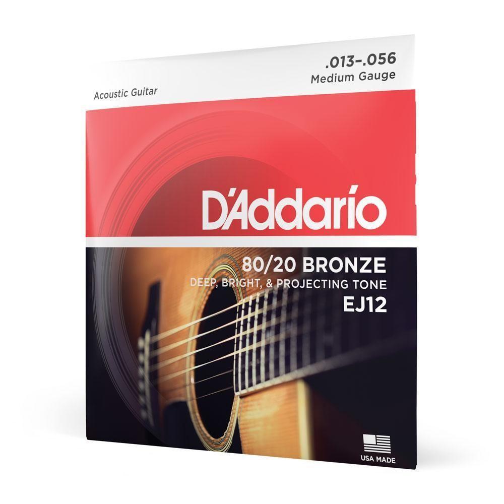 Encordoamento Violão Aço 13-56 D Addario 80-20 Bronze Ej12 [f035] - 1