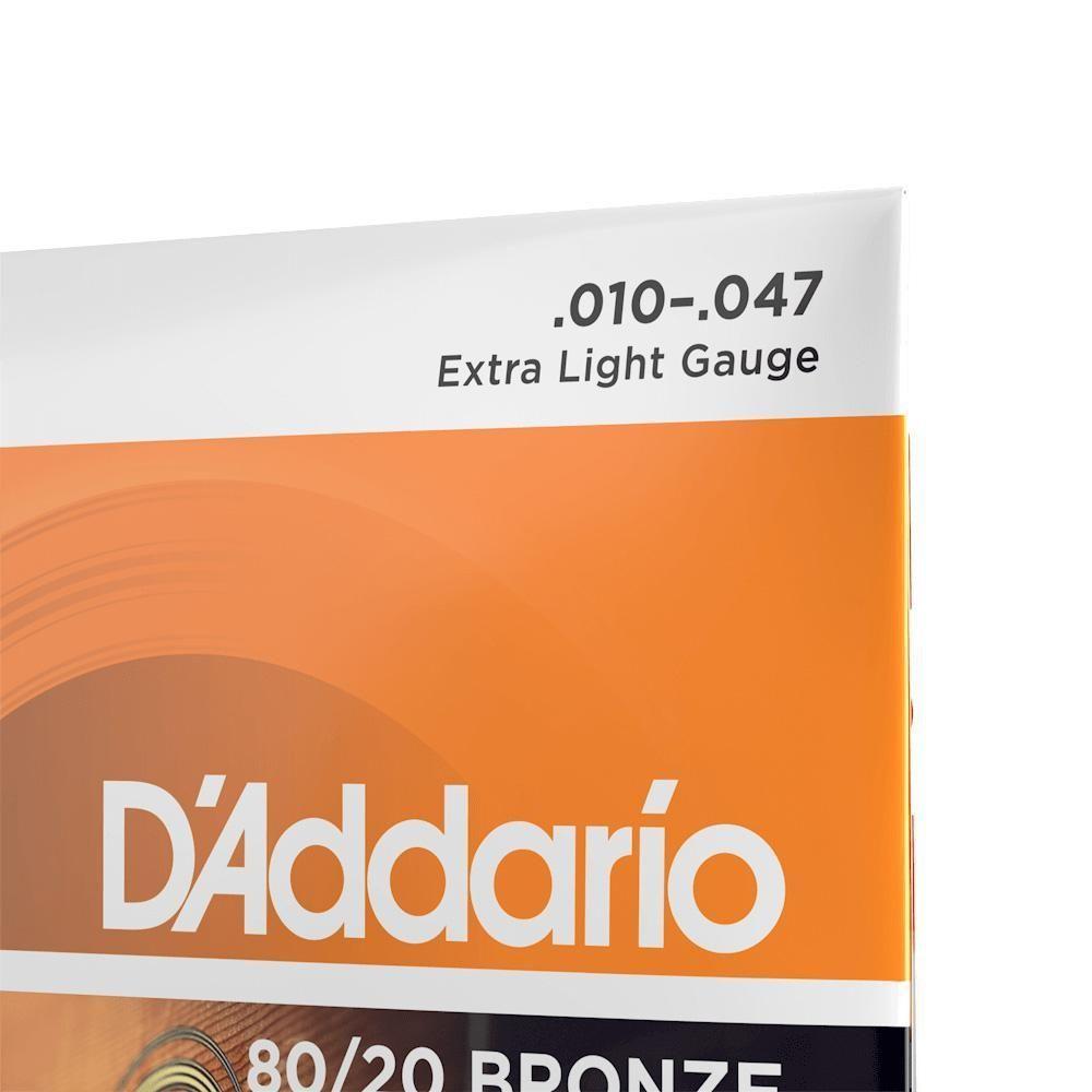 Encordoamento Violão Aço 10-47 Corda Extra D Addario Ej10-b [f035] - 5
